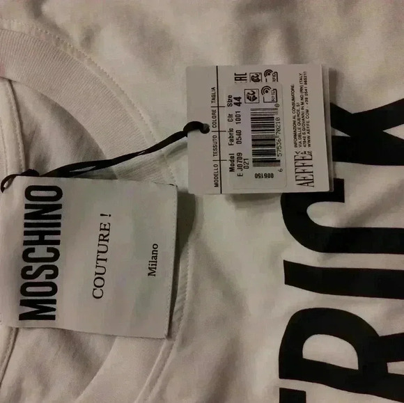 SALE Authentic Moschino T-shirt US Sz 44 ( US 10) - Picture 6 of 7